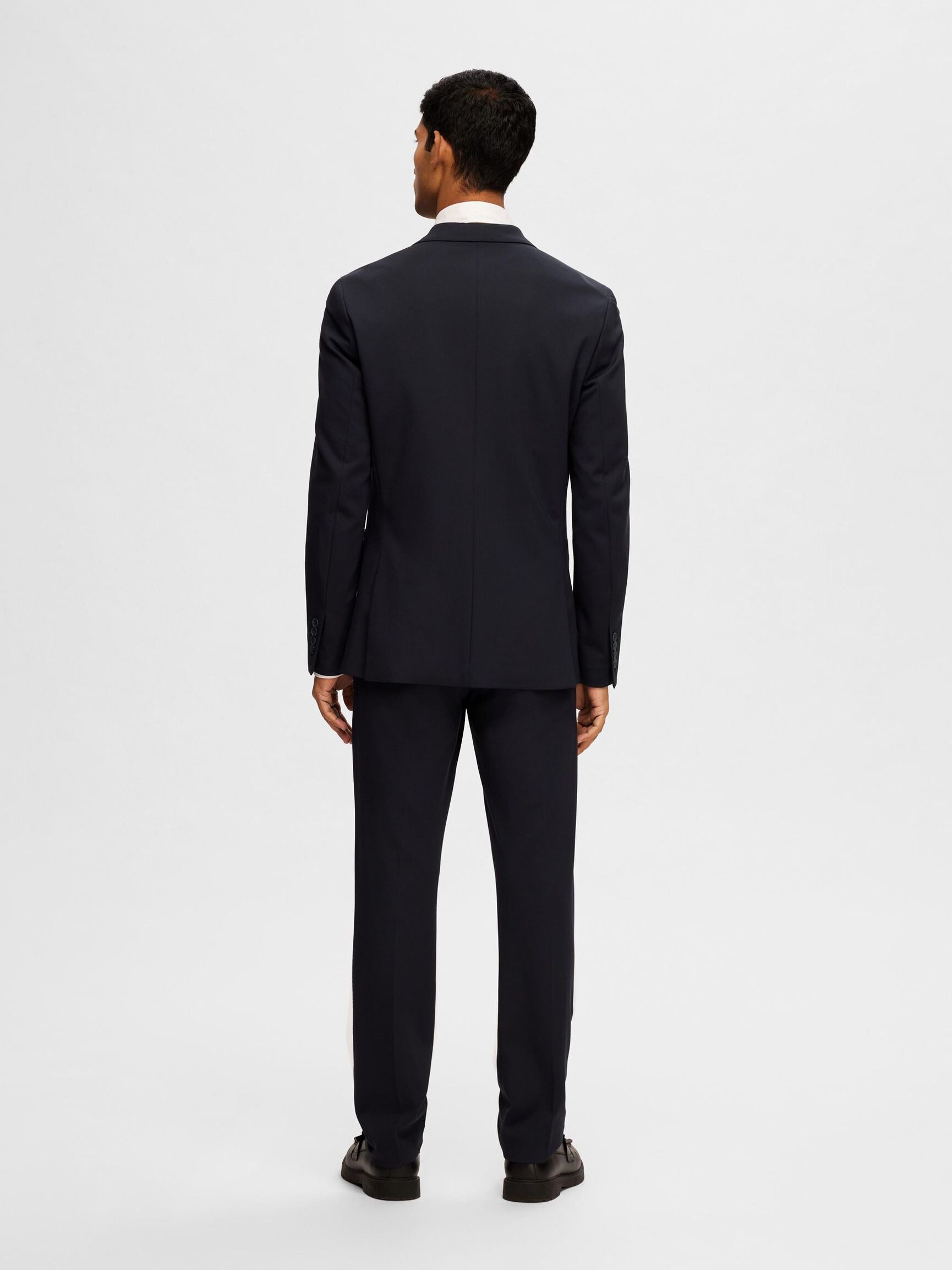 VISKOSBLANDNING SLIM FIT KAVAJ, Navy Blazer, highres