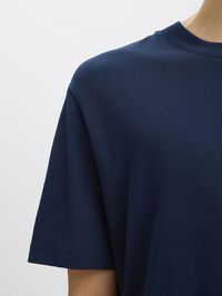 RELAXED FIT KURZARM T-SHIRT, Navy Blazer, highres