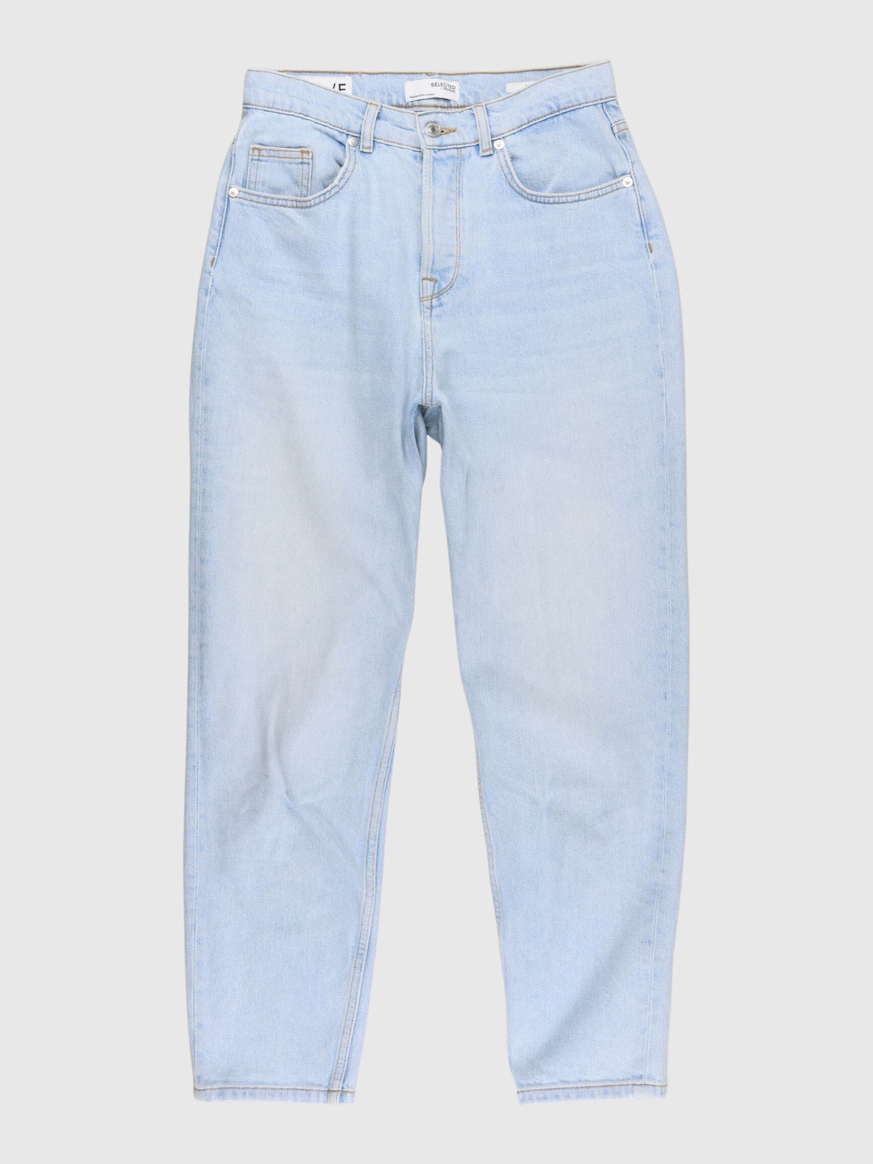 HIGH WAIST MOM JEANS, Light Blue Denim, highres