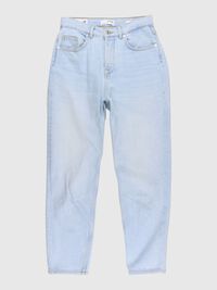 HIGH WAIST MOM JEANS, Light Blue Denim, highres