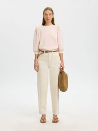 PUFF SLEEVE SWEATSHIRT, Pale Dogwood, highres