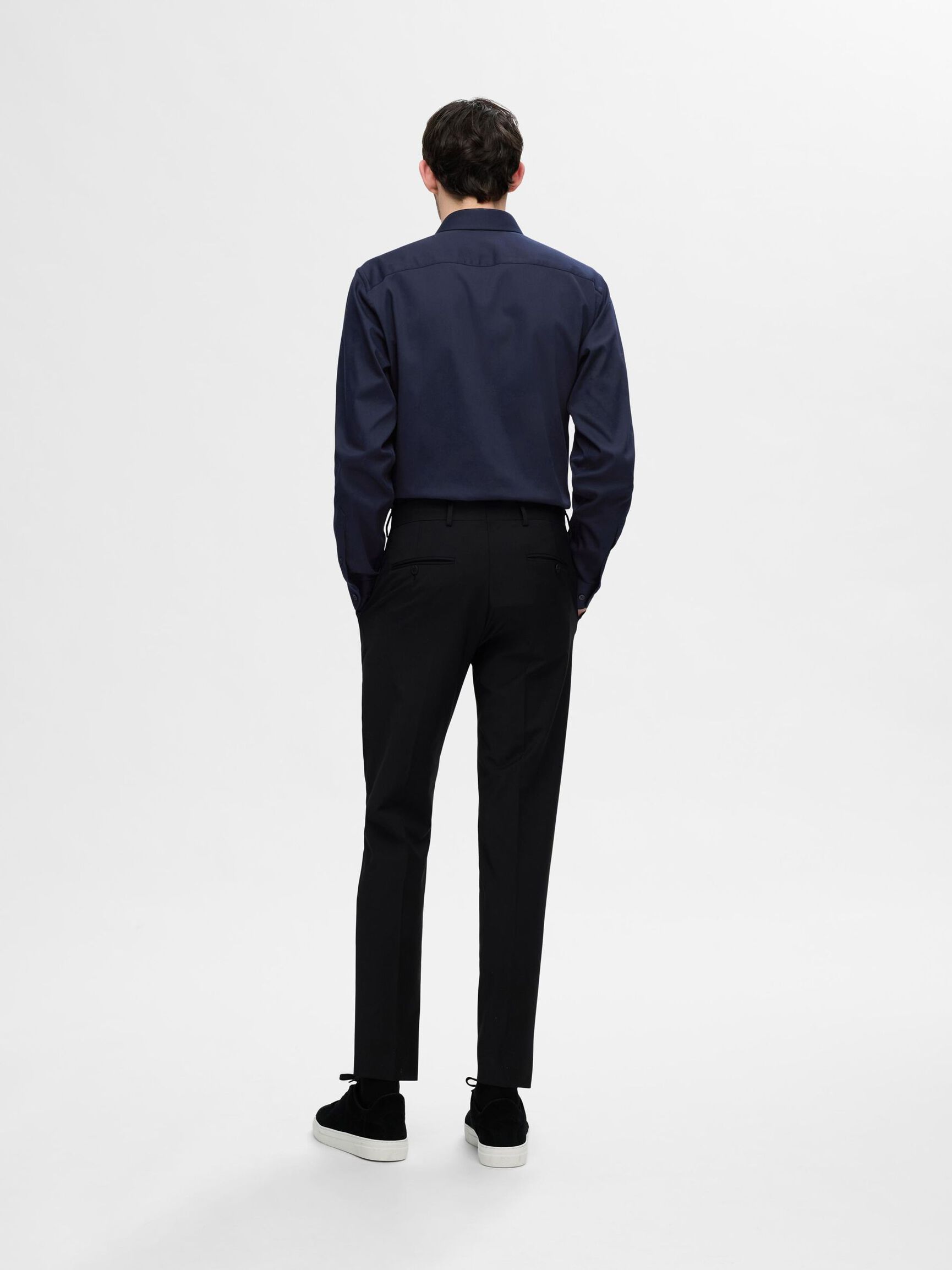 SLIM FIT STRETCH SHIRT, Sky Captain, highres