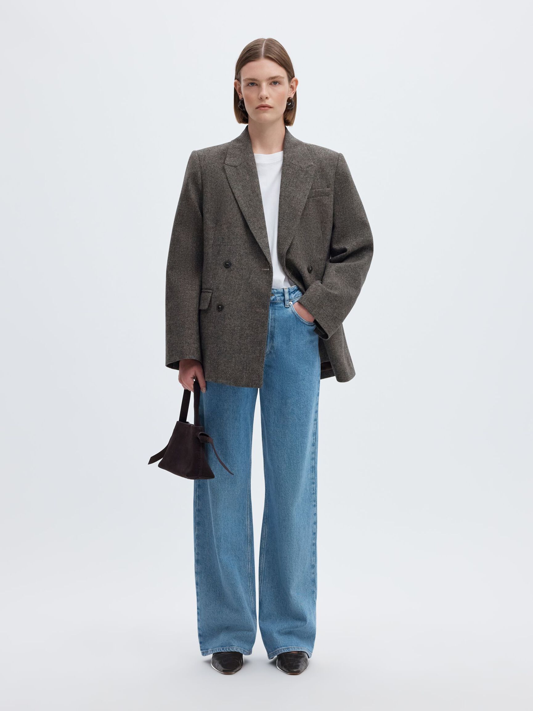 HIGH WAISTED WIDE FIT JEANS, Light Blue Denim, highres