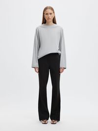 TAILLE MI-HAUTE PANTALON À PATTES D’EPH, Black, highres