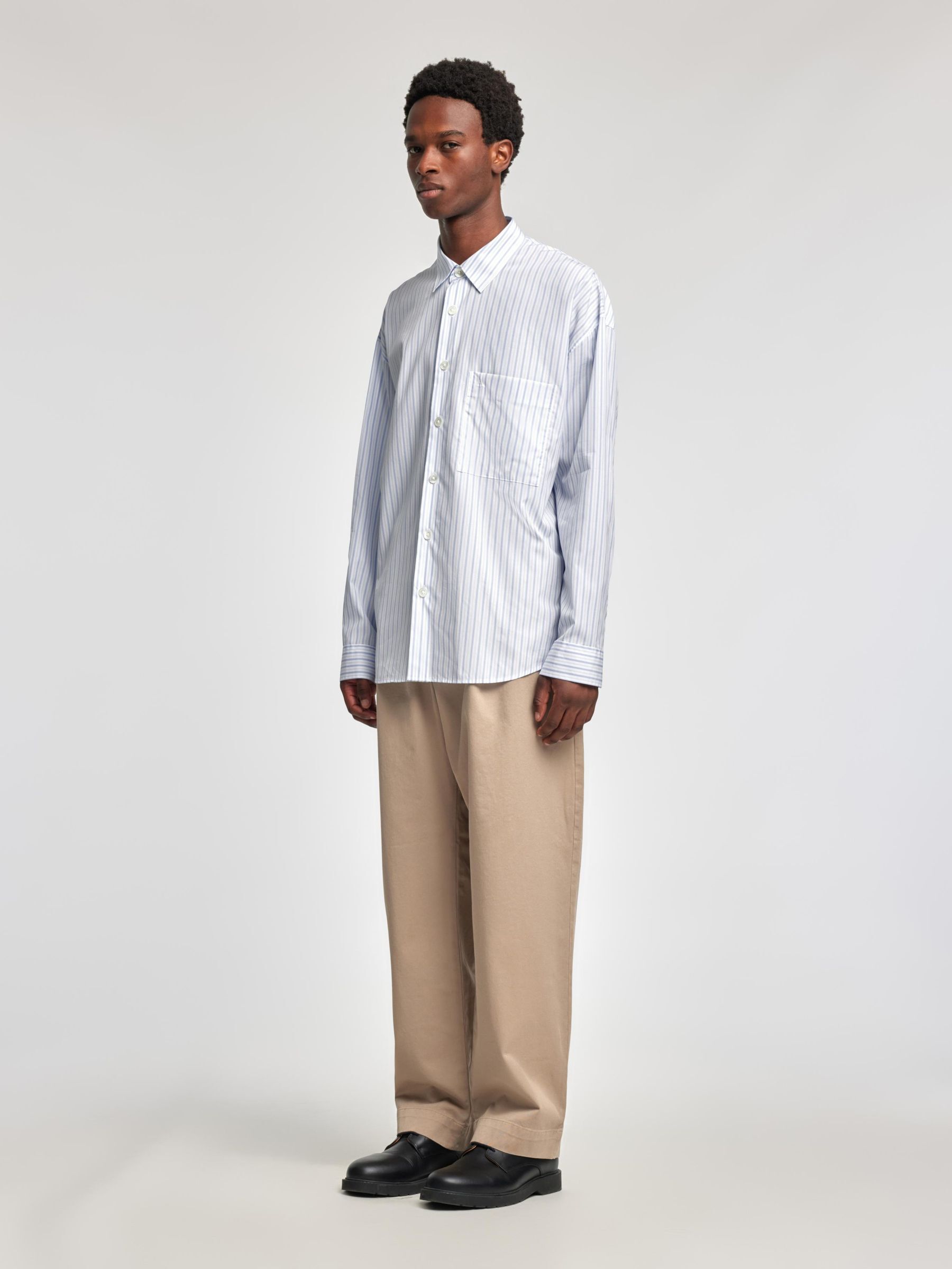 RELAXED FIT SHIRT, Cashmere Blue, highres