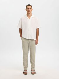 SMAL AVSMALNANDE LINNEBLANDNING BYXOR, Vetiver, highres