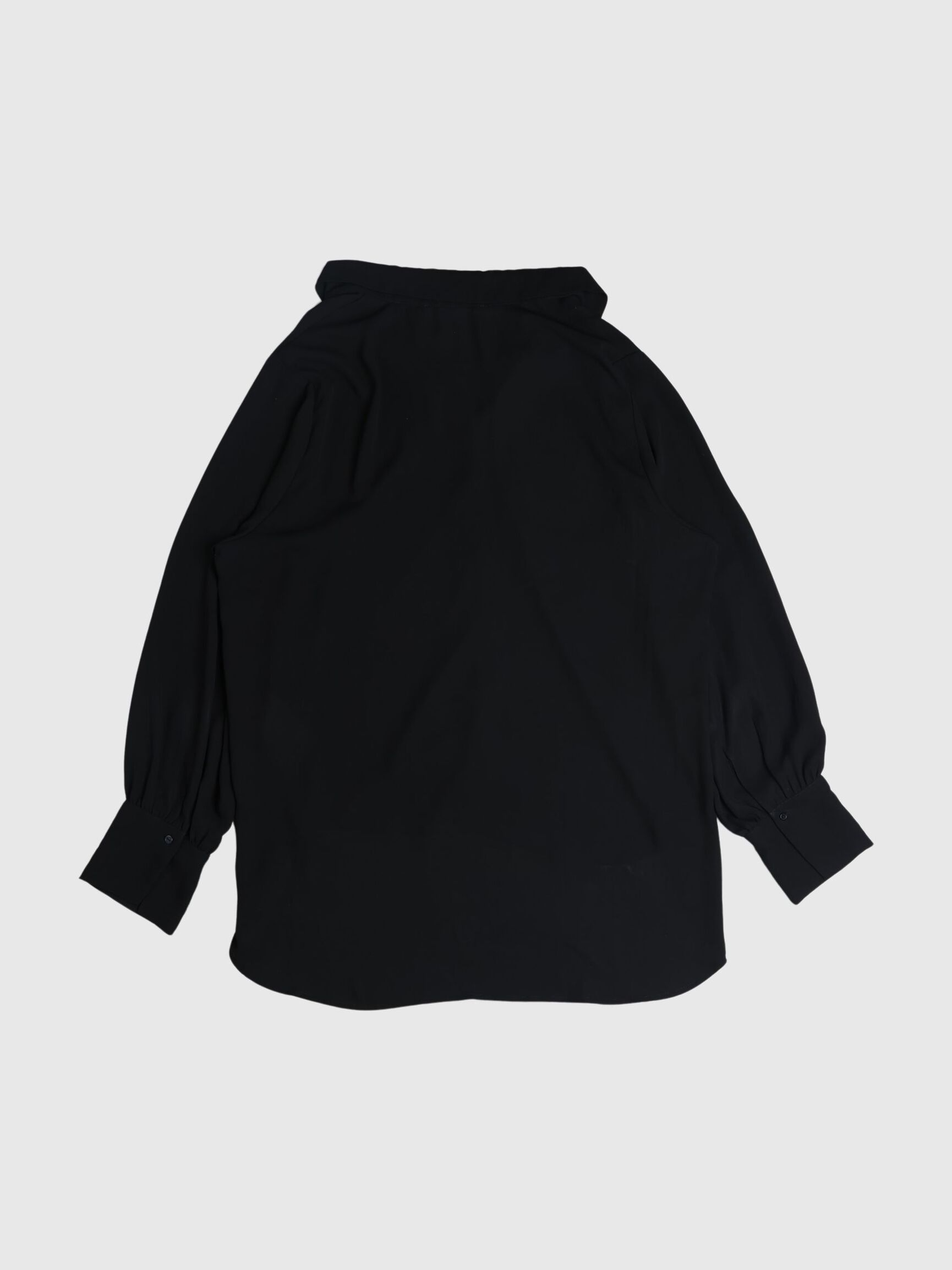 V-HALS OVERHEMD, Black, highres