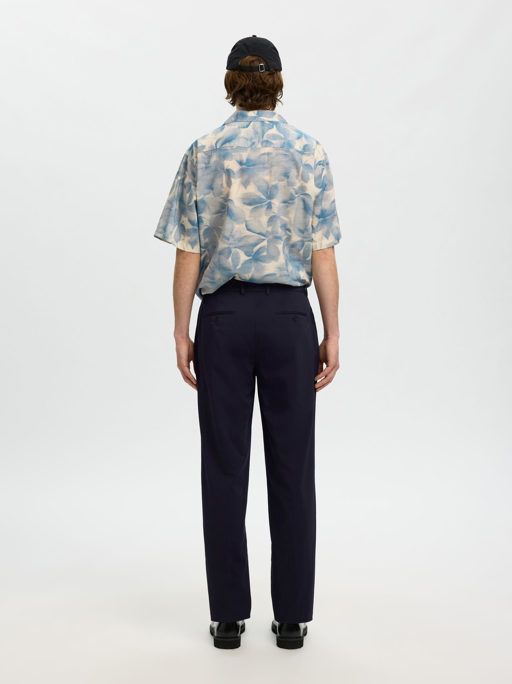 REGULAR FIT SUIT TROUSERS, Dark Navy, highres