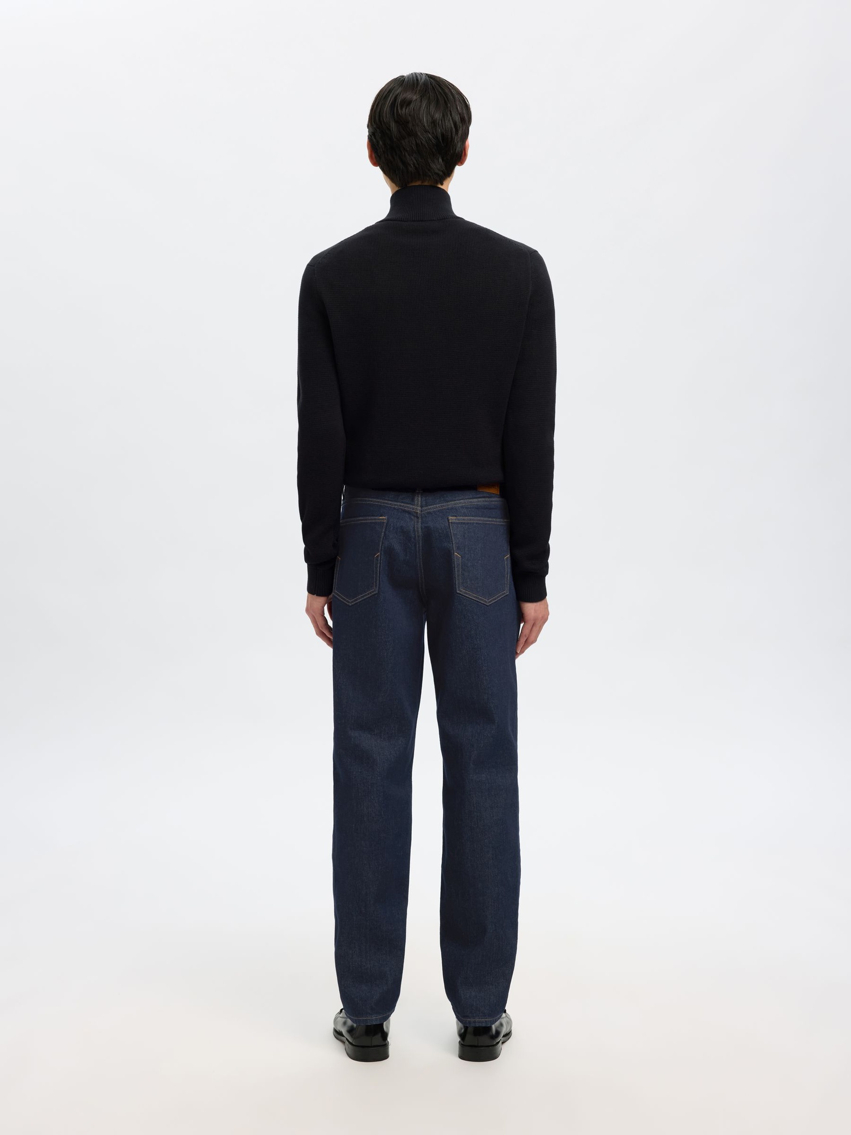 190 TAPERED FIT JEANS, Dark Blue Denim, highres