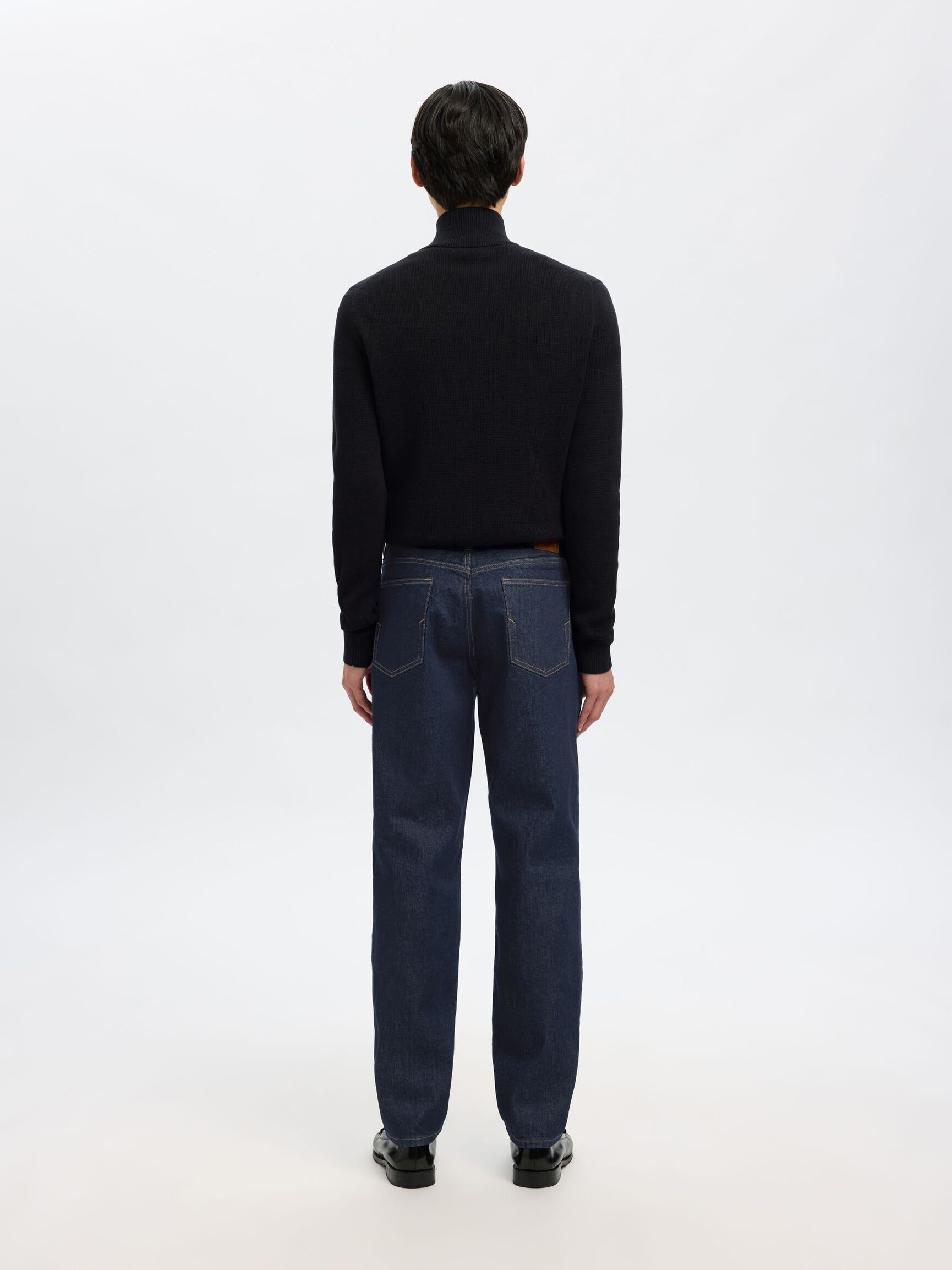 190 TAPERED FIT JEANS, Dark Blue Denim, highres