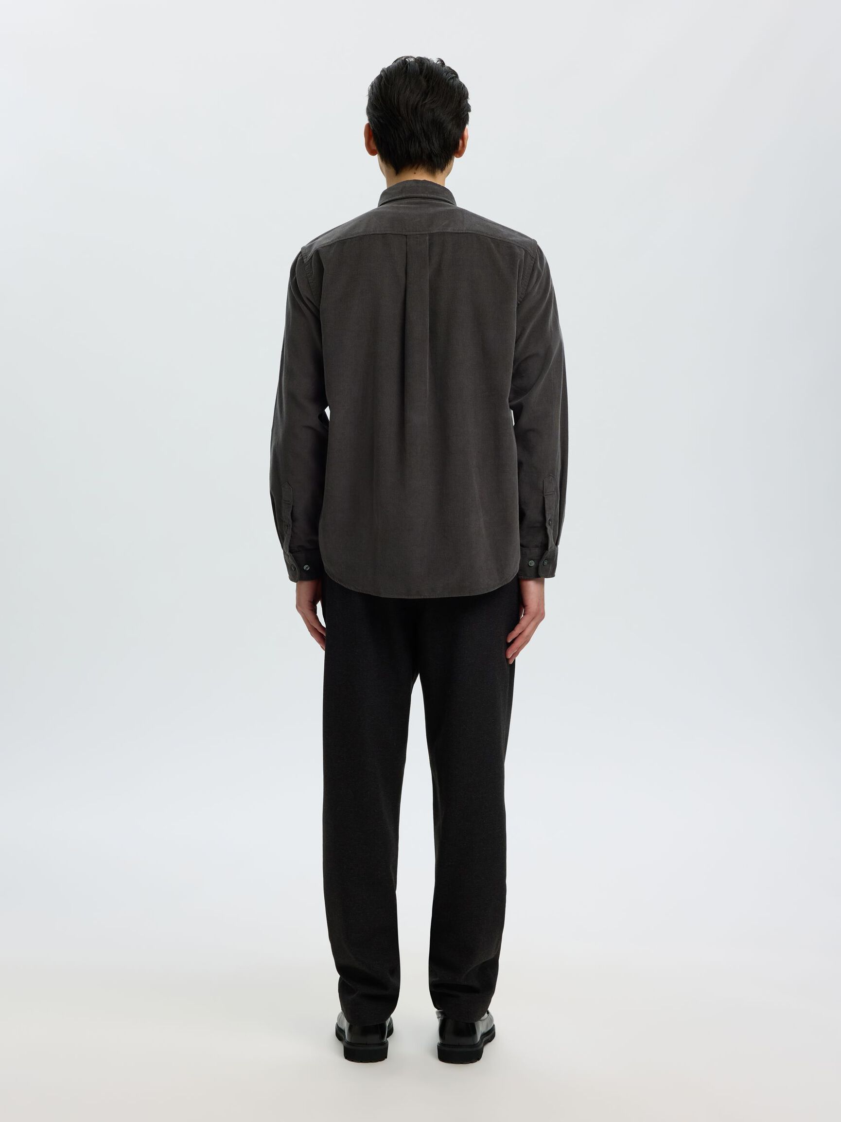 COTTON  CORDUROY SHIRT, Dark Shadow, highres