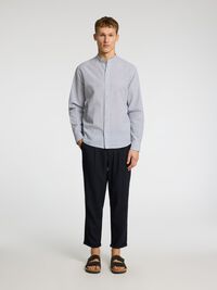 LONGSLEEVE LINNENMIX OVERHEMD, Bright White, highres