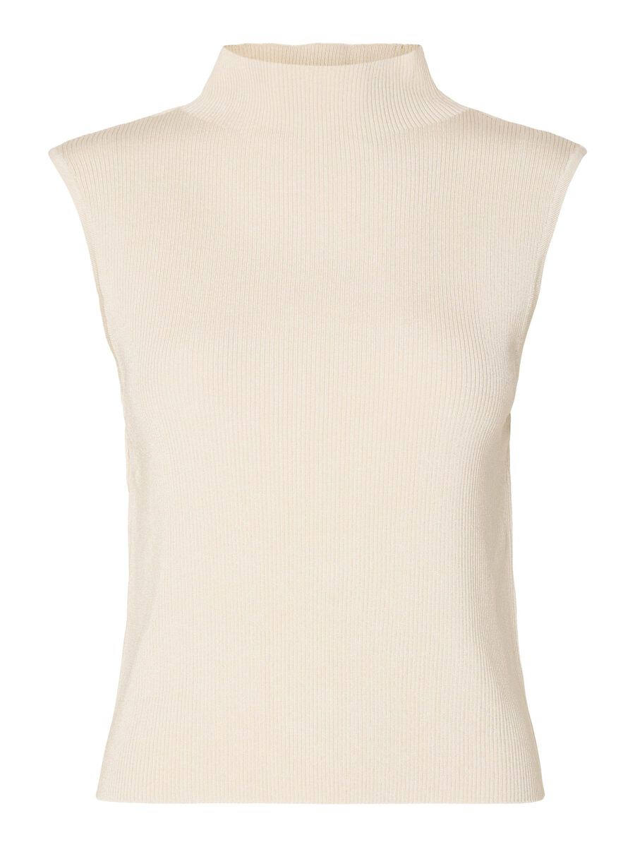 Selected SLEEVELESS KNITTED TOP, Birch, highres - 16091316_Birch_001.jpg