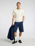 Selected SHORT SLEEVED KNITTED POLO SHIRT, Egret, highres - 16096387_Egret_008.jpg