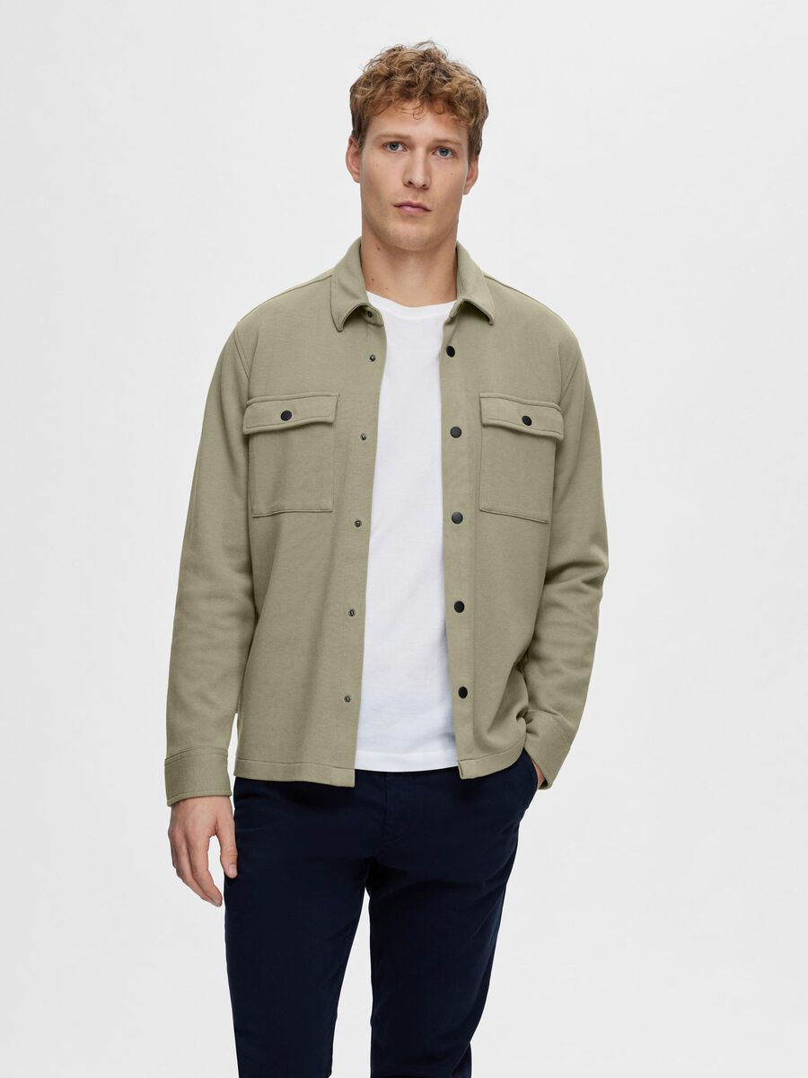 Selected KLASSISCHES OVERSHIRT, Vetiver, highres - 16085115_Vetiver_003.jpg