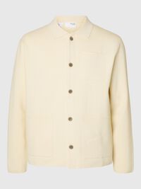 RELAXED FIT STRIKKET CARDIGAN, Pristine, highres