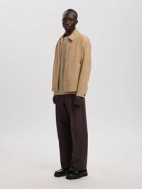 SUEDE JACKET, Weathered Teak, highres