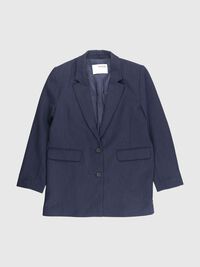VISKOSEBLANDING OVERSIZED BLAZER, Dark Sapphire, highres