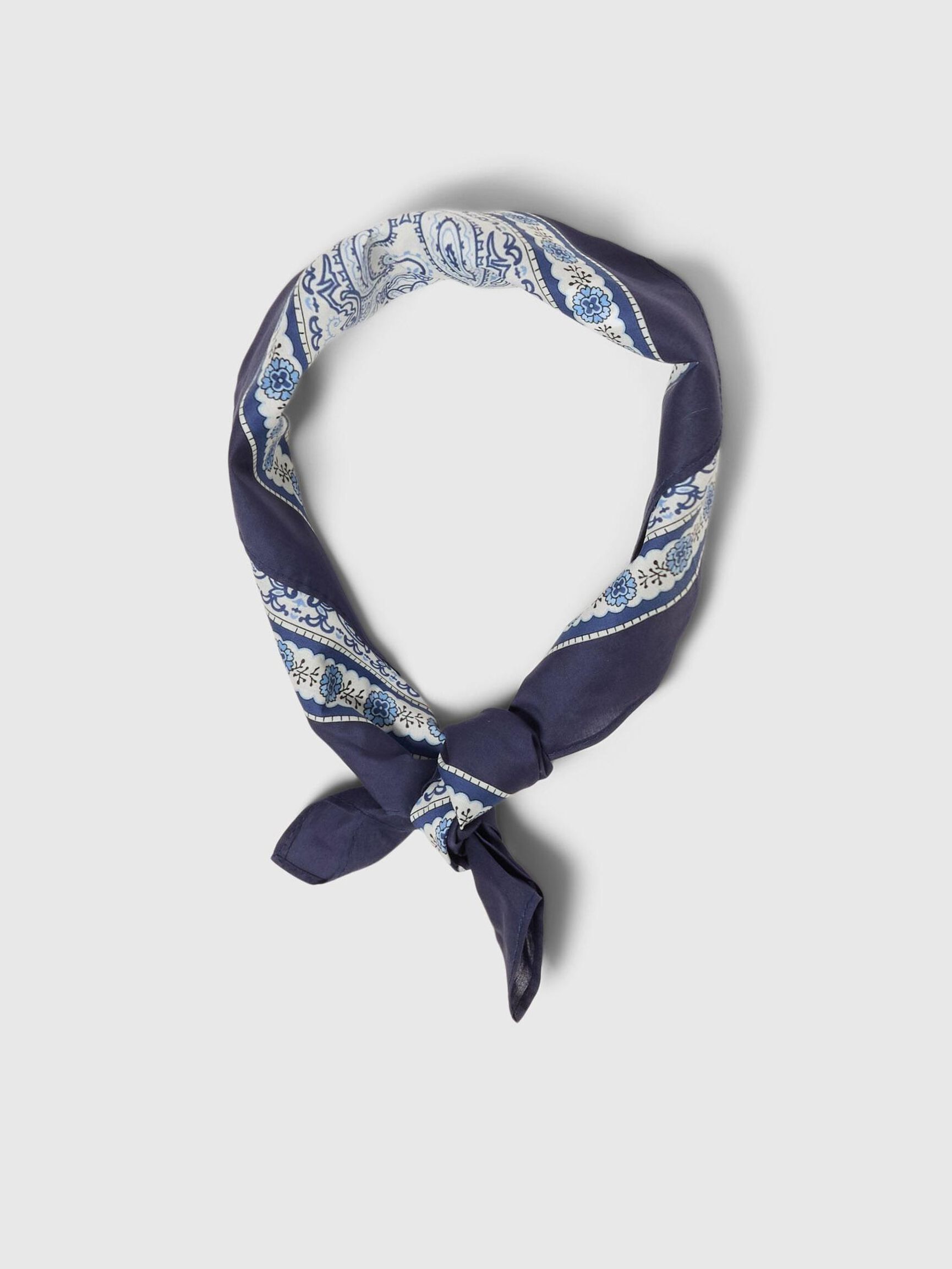 PRINTED SCARF, Egret, highres
