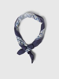PRINTED SCARF, Egret, highres