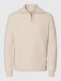 Selected KNITTED WOOL BLEND HALF-ZIP JUMPER, Tofu, highres - 16094581_Tofu_001.jpg