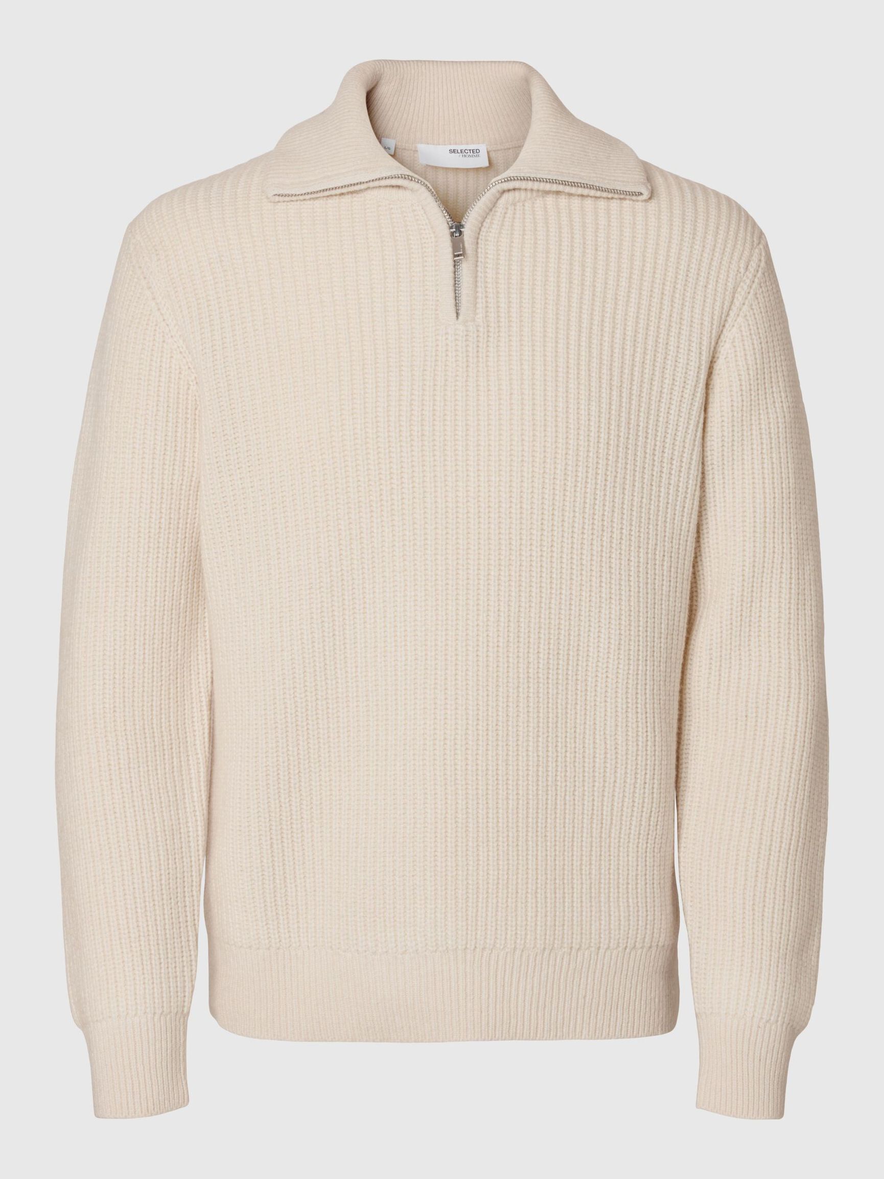SWETER Z KRÓTKIM ZAMKIEM, Tofu, highres