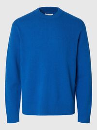 100% WOOL JUMPER, Victoria Blue, highres