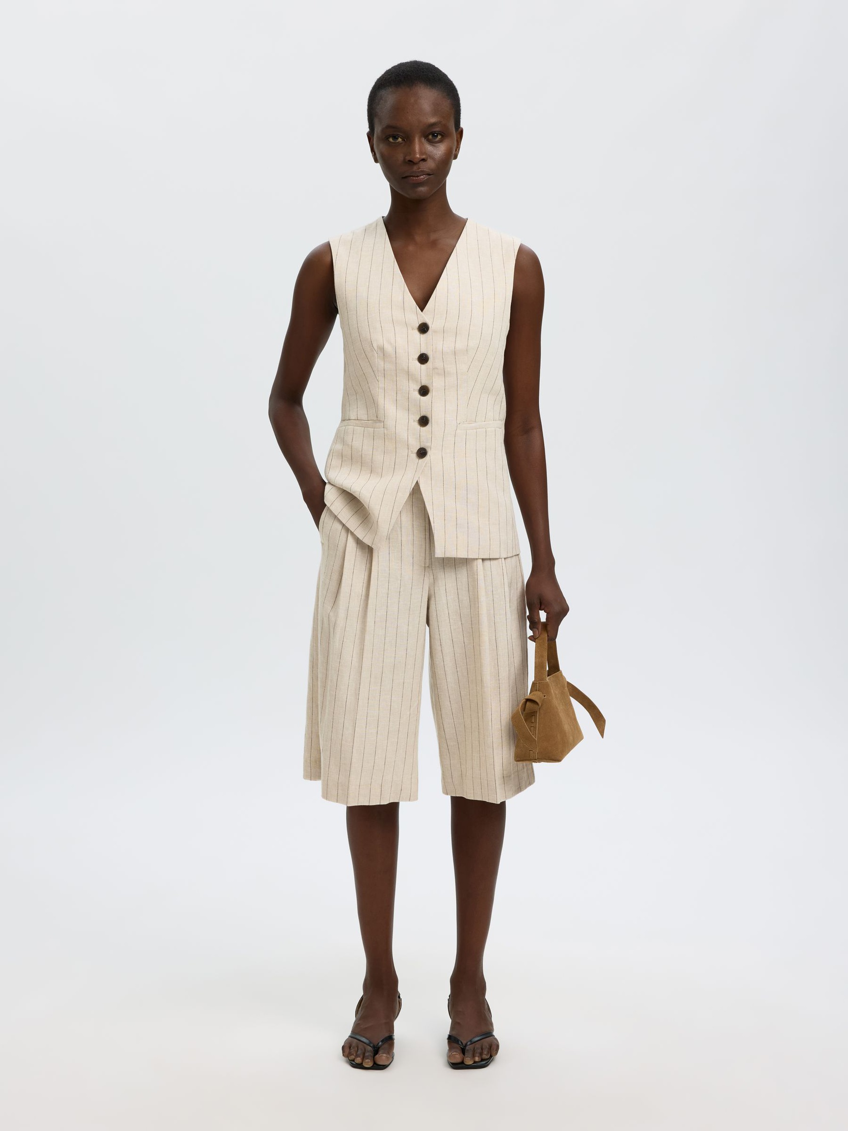 HØRBLANDING VEST, White Pepper, highres