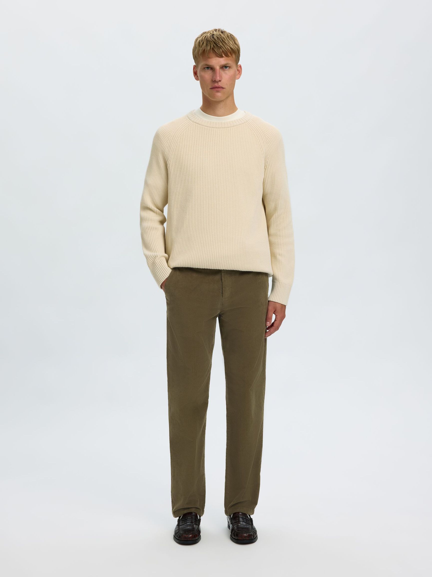 196 STRAIGHT FIT TROUSERS, Forest Night, highres