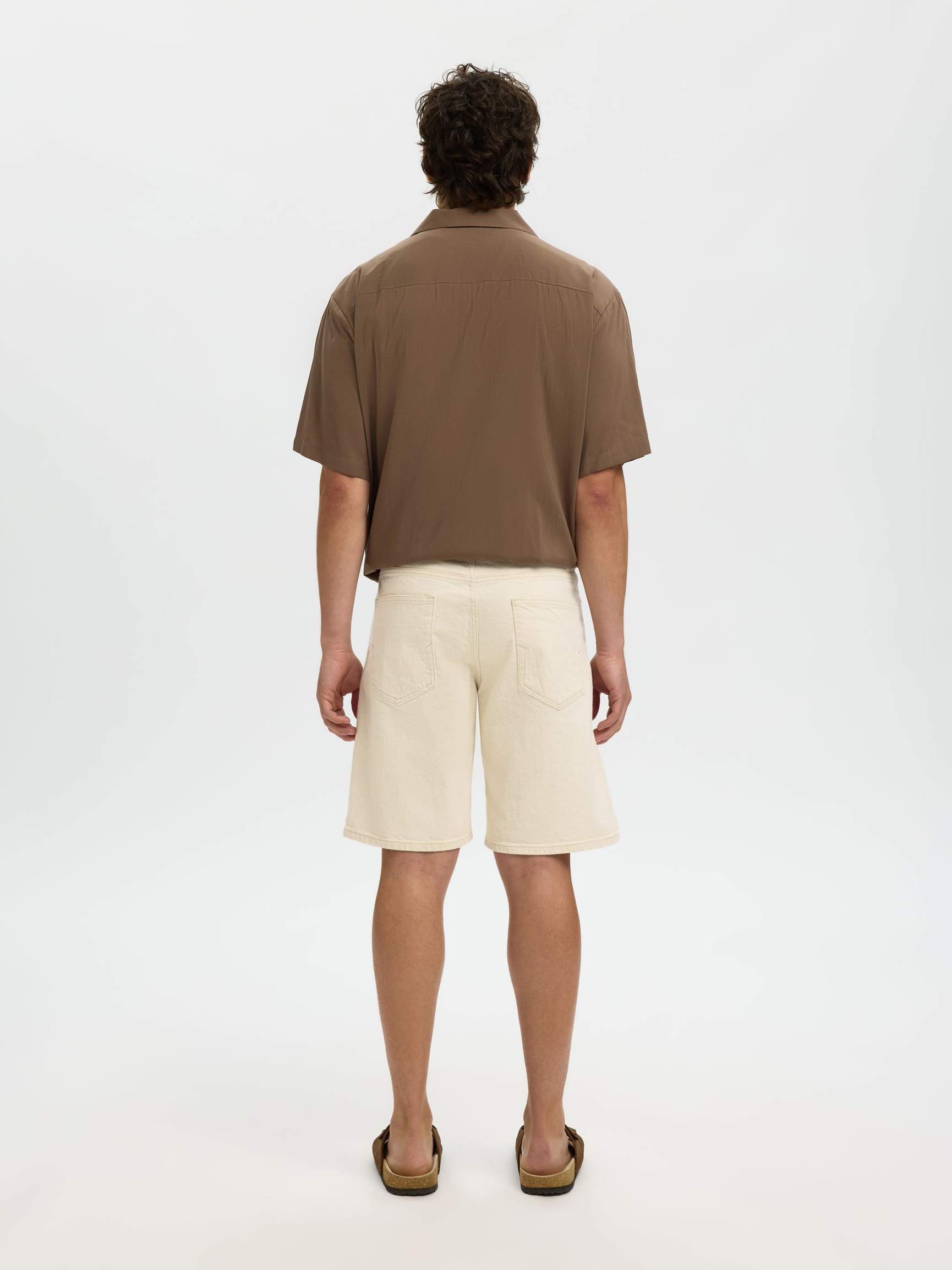 - CORTE REGULAR PANTALONES CORTOS VAQUEROS, Ecru, highres