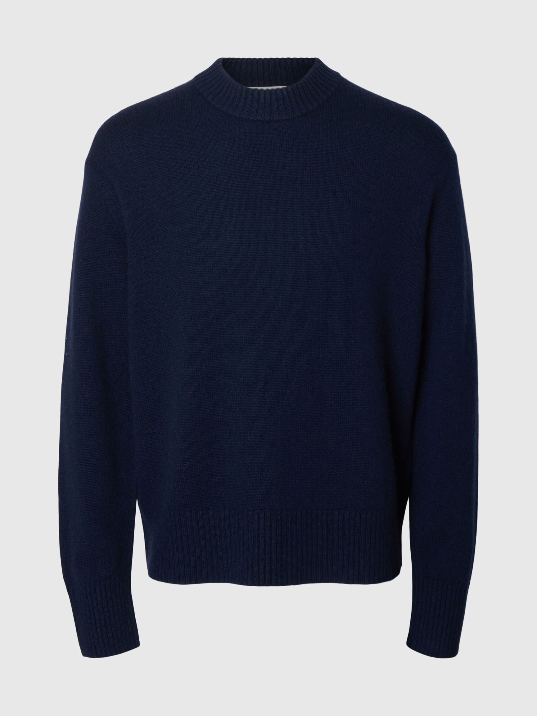 CASHMERE-BLANDING PULLOVER, Navy Blazer, highres