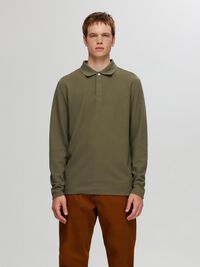 LONG SLEEVED POLO SHIRT, Kalamata, highres