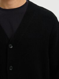 LAINE MÉLANGÉE CARDIGAN, Black, highres