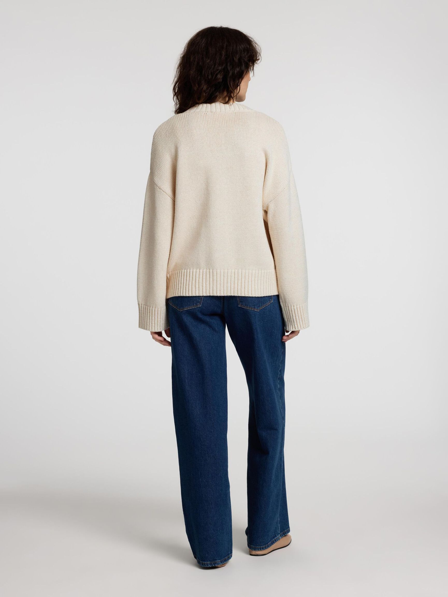 OVERSIZED STRICKJACKE, Birch, highres