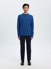 CASHMERE BLEND KNITTED PULLOVER, Set Sail, highres