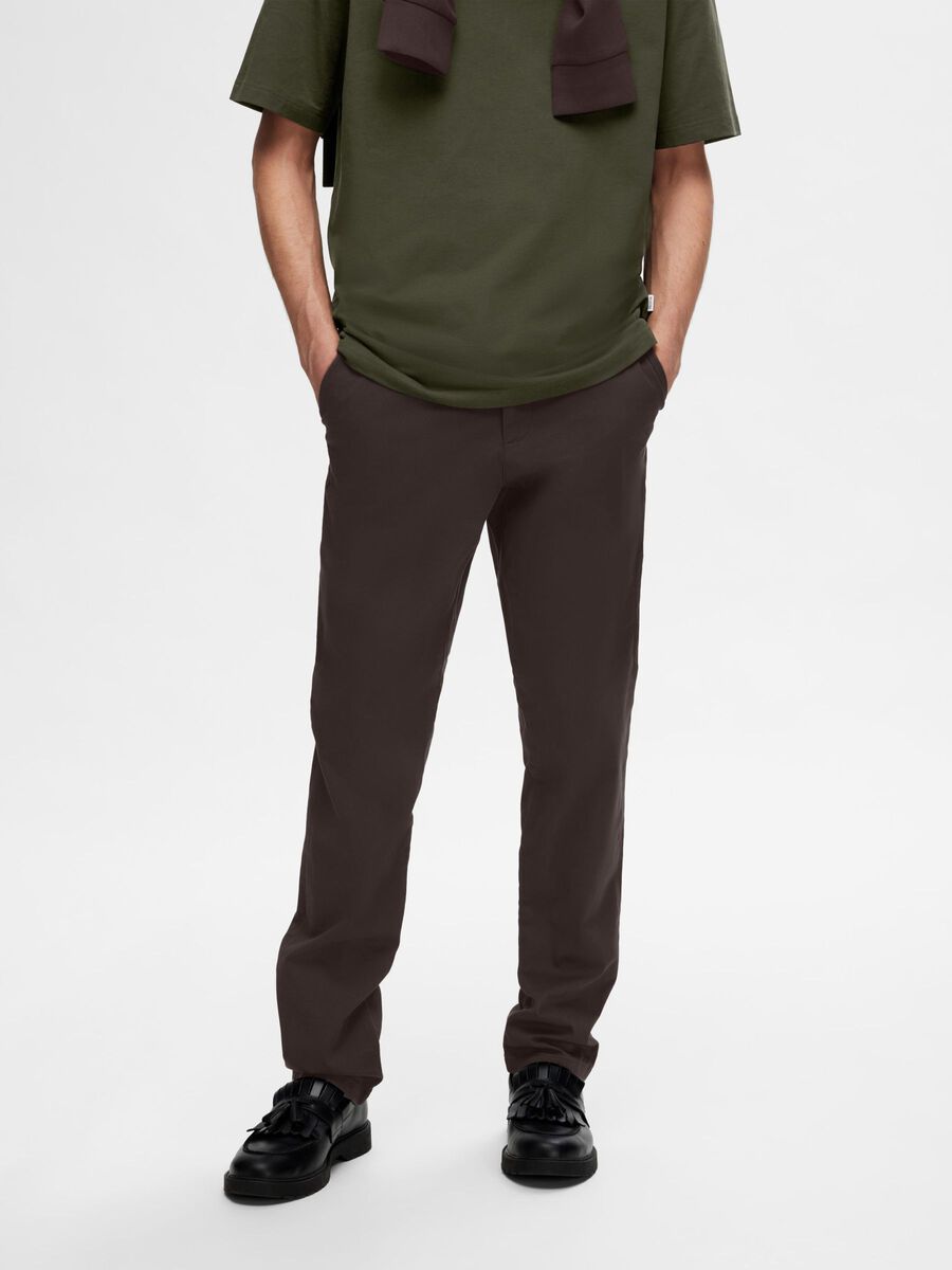 Selected 175 SLIM FIT FLEX CHINO, Chocolate Torte, highres - 16087663_ChocolateTorte_003.jpg
