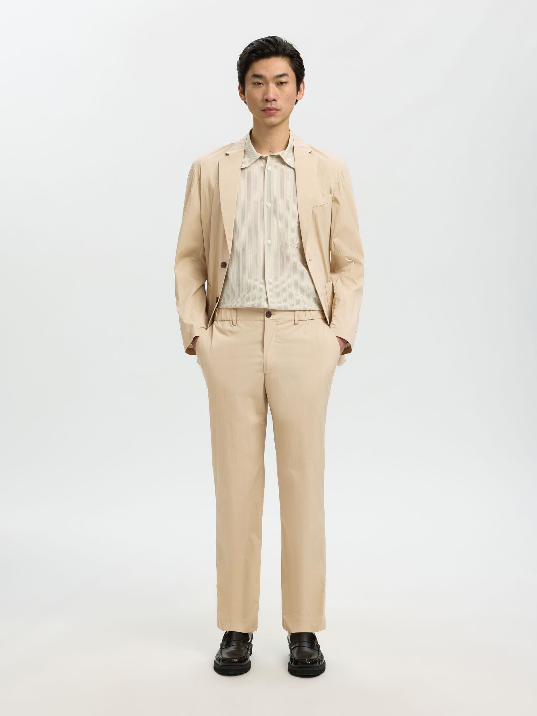 REGULAR FIT BROEK, White Pepper, highres