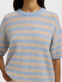 WOLLMIX STRICKPULLOVER, Cashmere Blue, highres