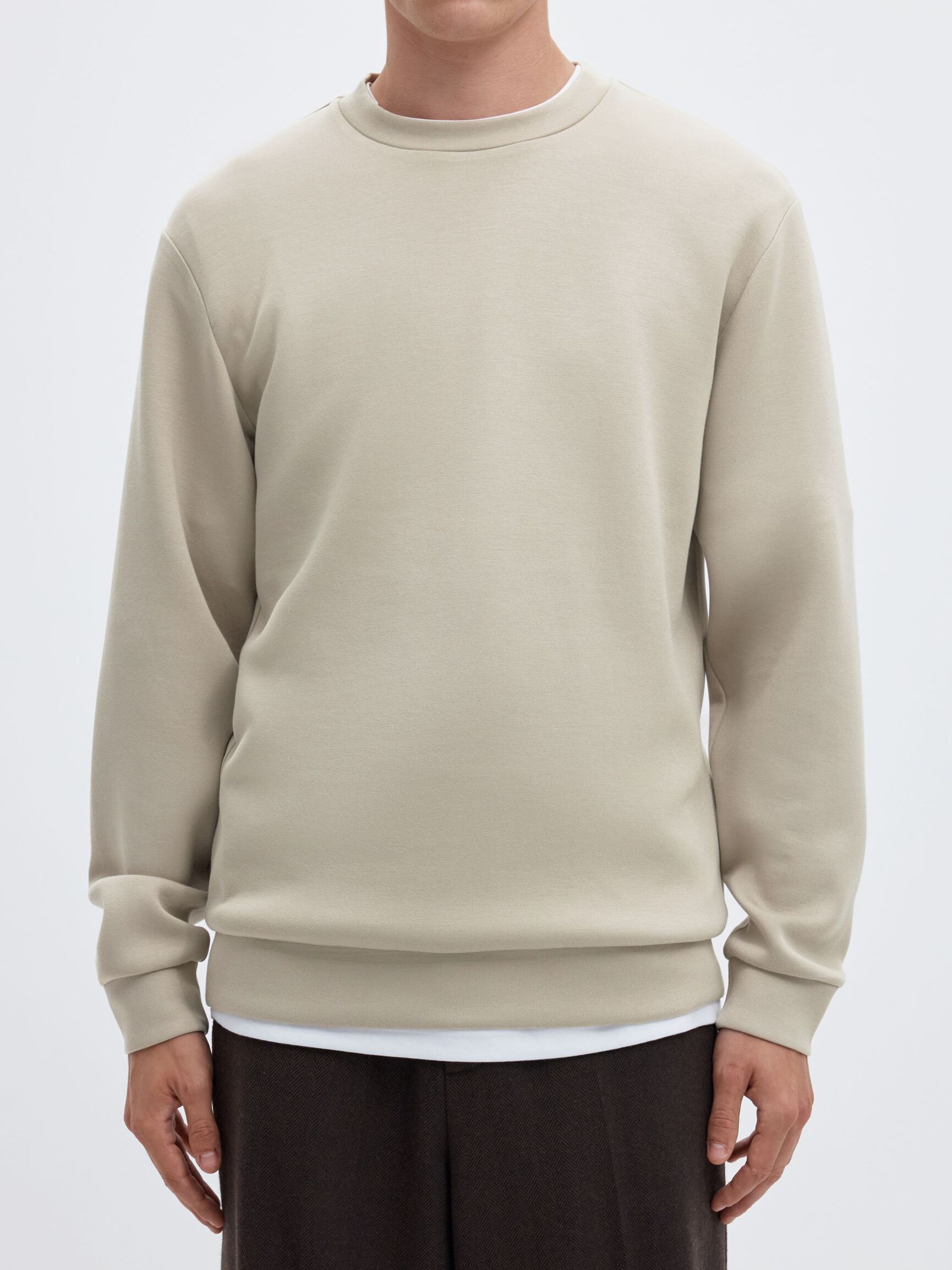 VISCOSE BLEND SWEATSHIRT, Pure Cashmere, highres