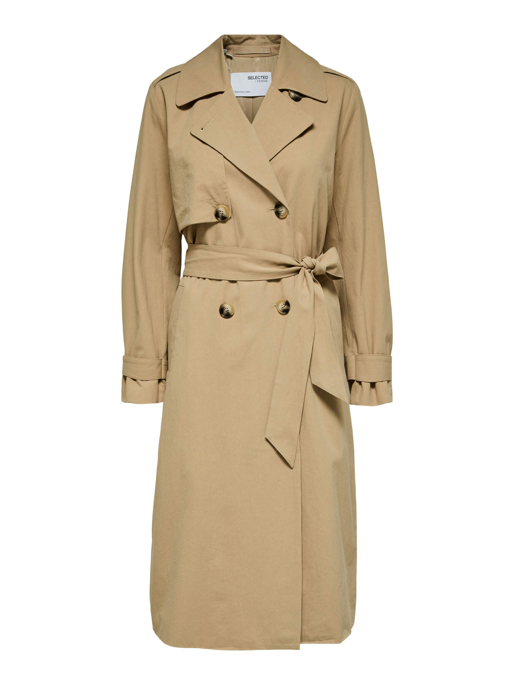 DOBBELTRADET TRENCHCOAT, Cornstalk, highres