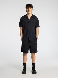 CUBANSK KRAVE SKJORTE, Black, highres