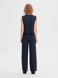VISCOSE BLEND  WIDE-LEG TROUSERS, Dark Sapphire, highres