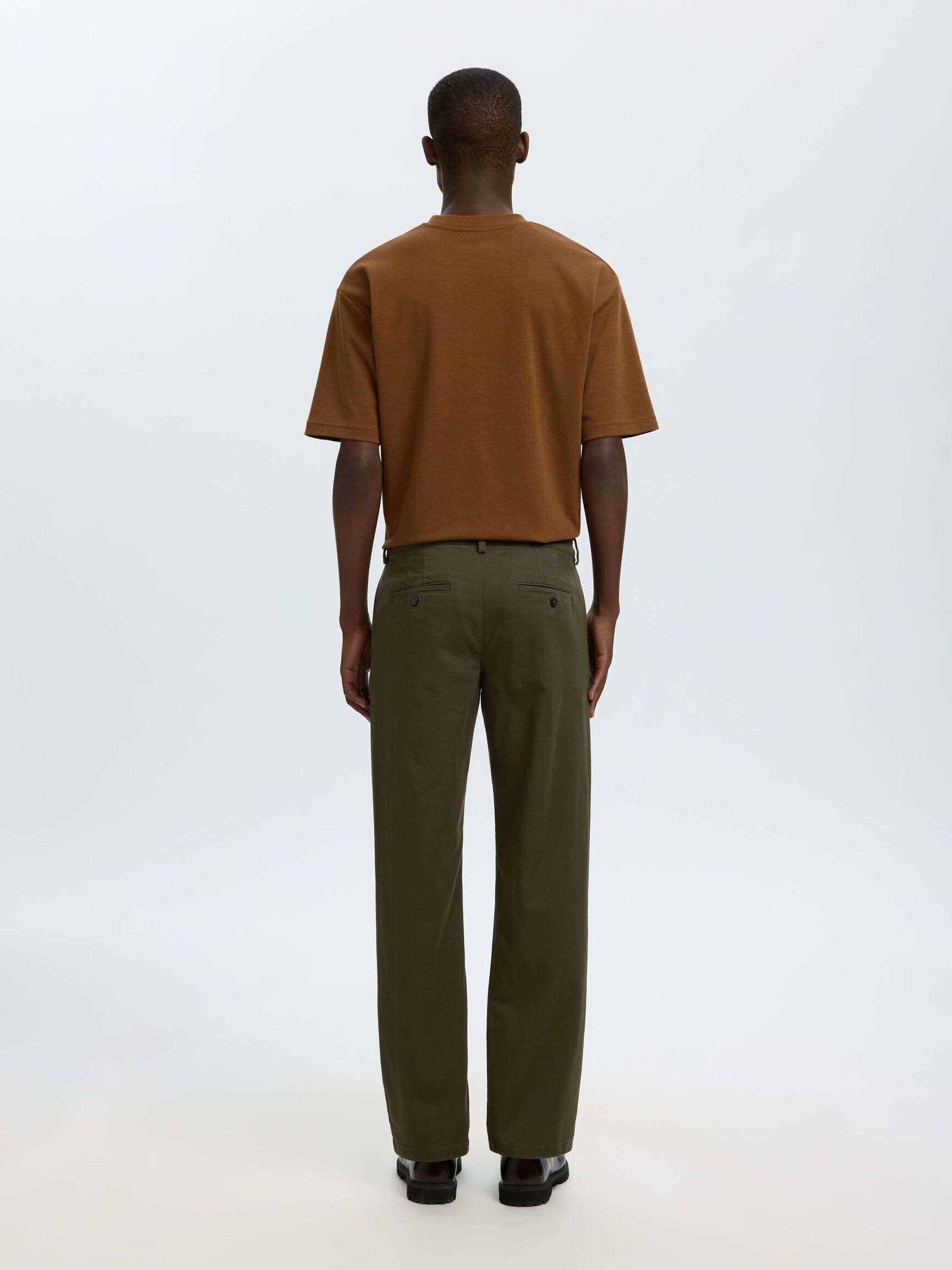STRAIGHT FIT CHINOS, Forest Night, highres