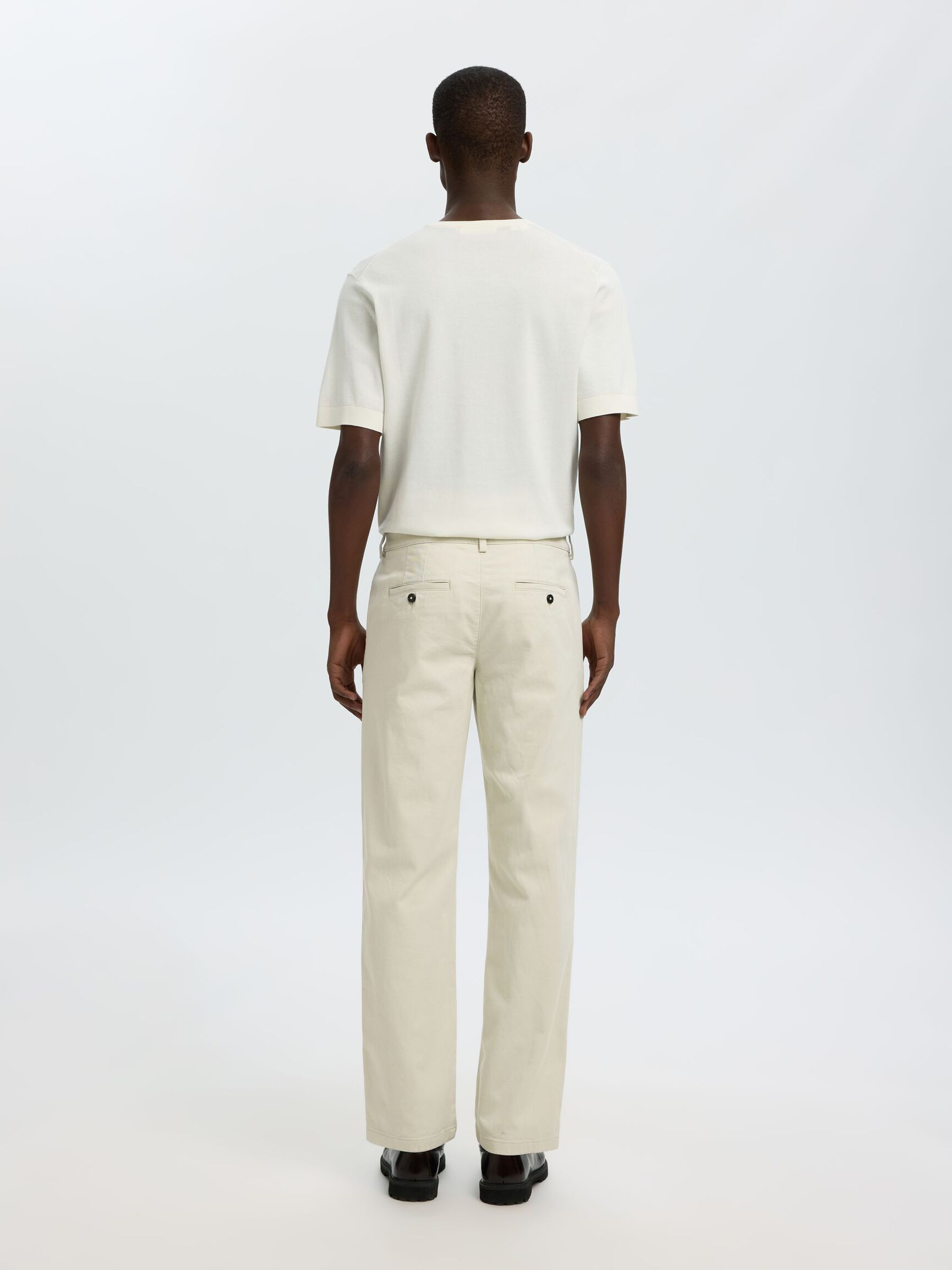 COUPE DROITE CHINOS, Silver Birch, highres