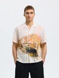 Selected PRINTED SHORT SLEEVED SHIRT, Apricot, highres - 16097688_Apricot_1184143_003.jpg