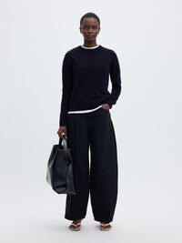 KASJMIR STRIKKET PULLOVER, Navy Blazer, highres