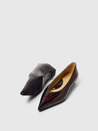PUNTNEUS LEREN PUMPS, Fig, highres