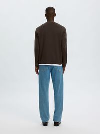 COTTON BLEND PULLOVER, Turkish Coffee, highres