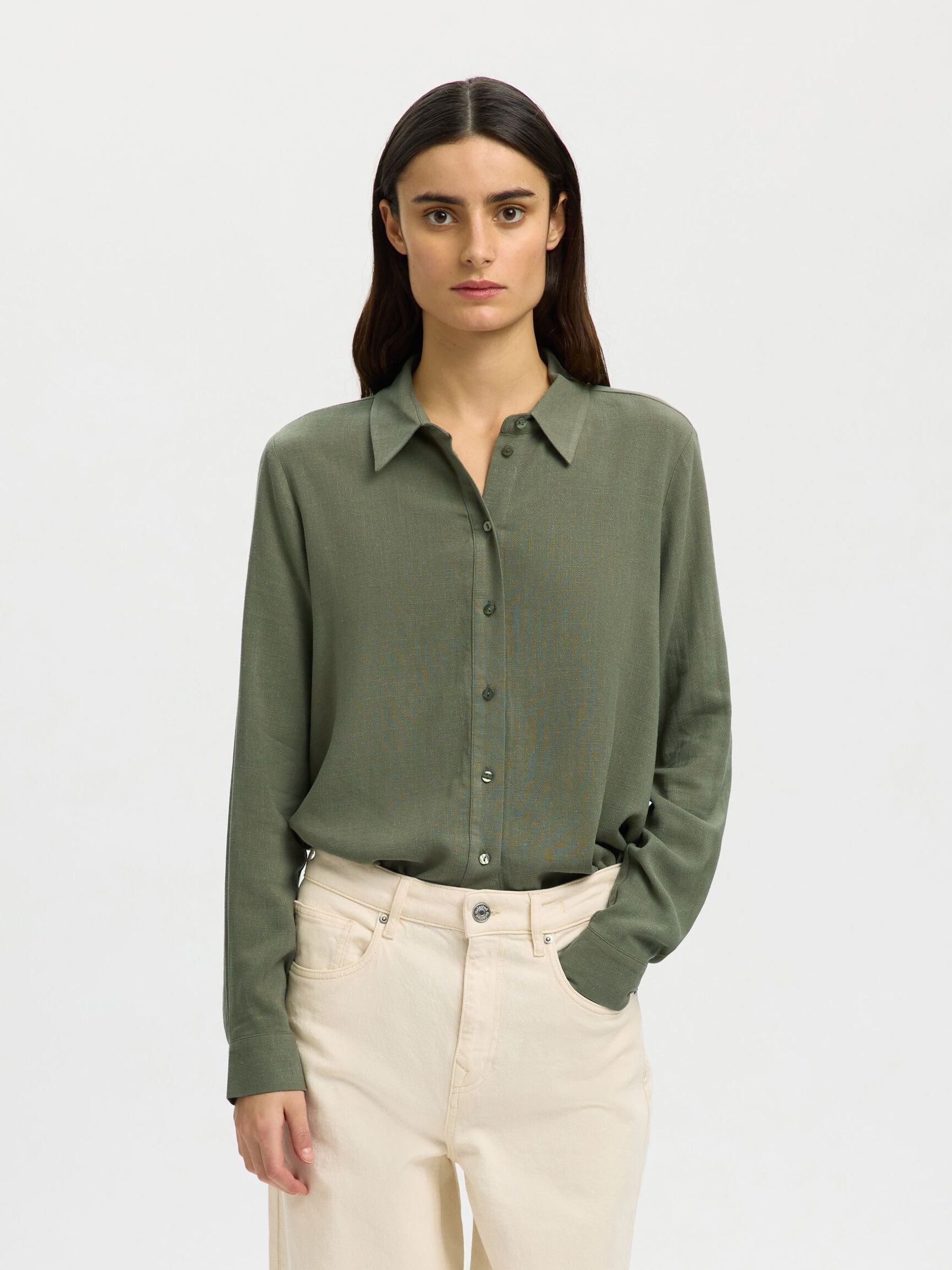 KOSZULA, Deep Lichen Green, highres