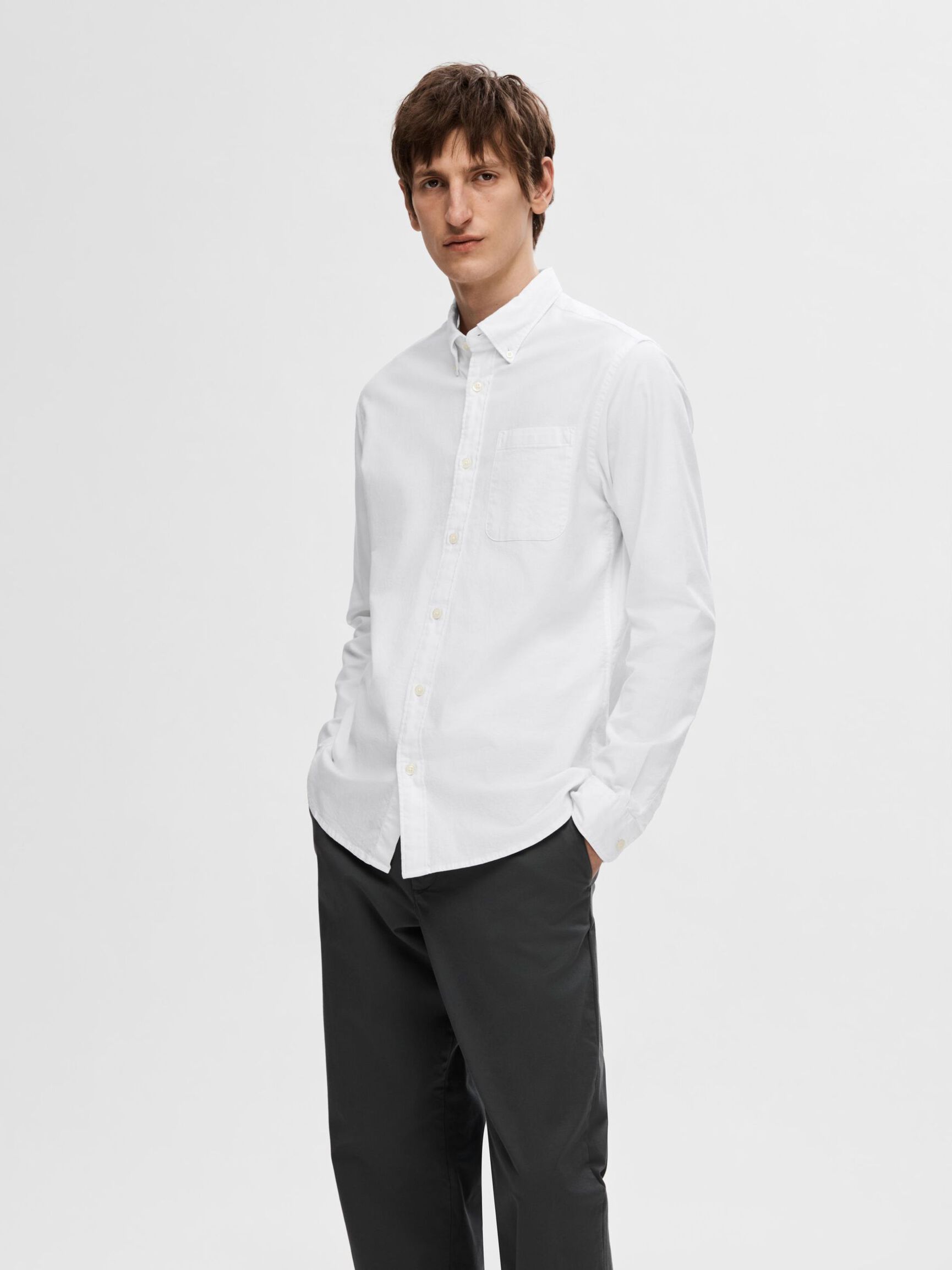 OXFORD SKJORTE, White, highres